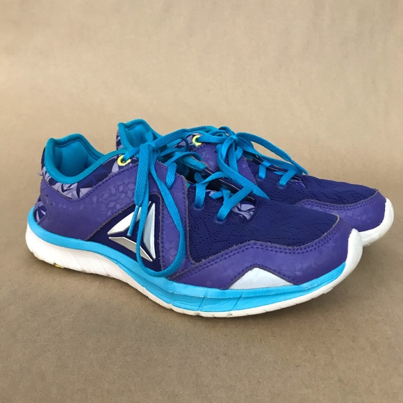 Reebok Fusion GR Running Shoes Sz 5 Purple Teal - Picture 2 of 7